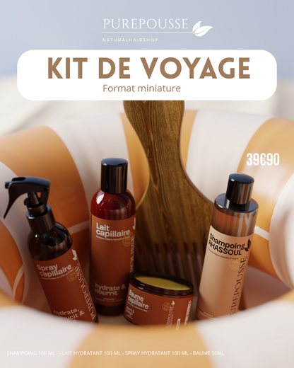 Kit voyage capillaire bouclés, frisés, crépus (édition limitée)
