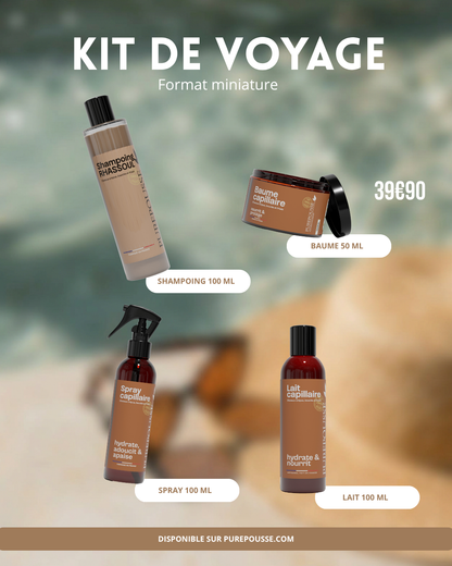 Kit voyage capillaire bouclés, frisés, crépus (édition limitée)