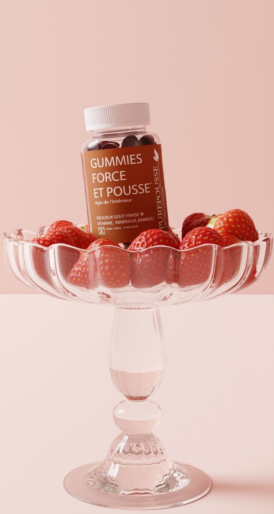 Gummies Force et Pousse, goût fraise